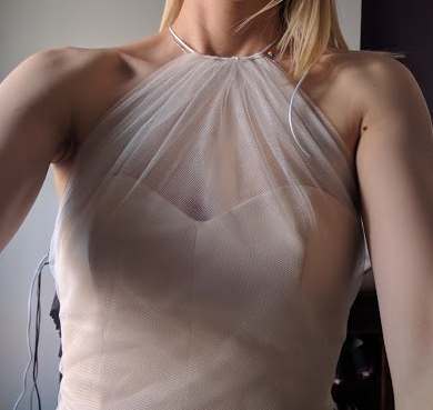 Finished top with tulle